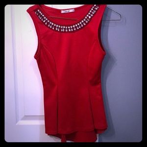 Red dress up tank